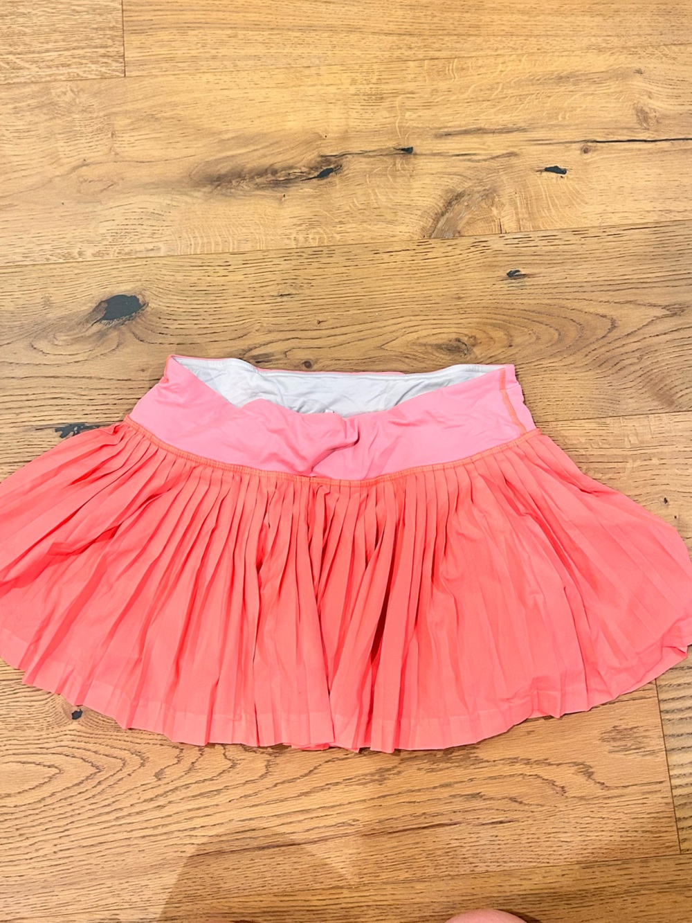 Lululemon Pink Coral Pleated Active Skirt Size 6